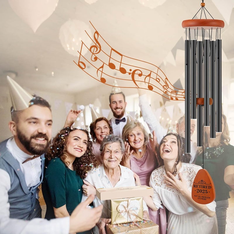 Oprever Retirement Gift for Woman Men Coworker Teacher Nurses Friends Mom Dad Grandma Grandpa Retirees, Coworkers Farewell Going Away Gift, 32" Wind Chimes Retirement Decorations - Image 2